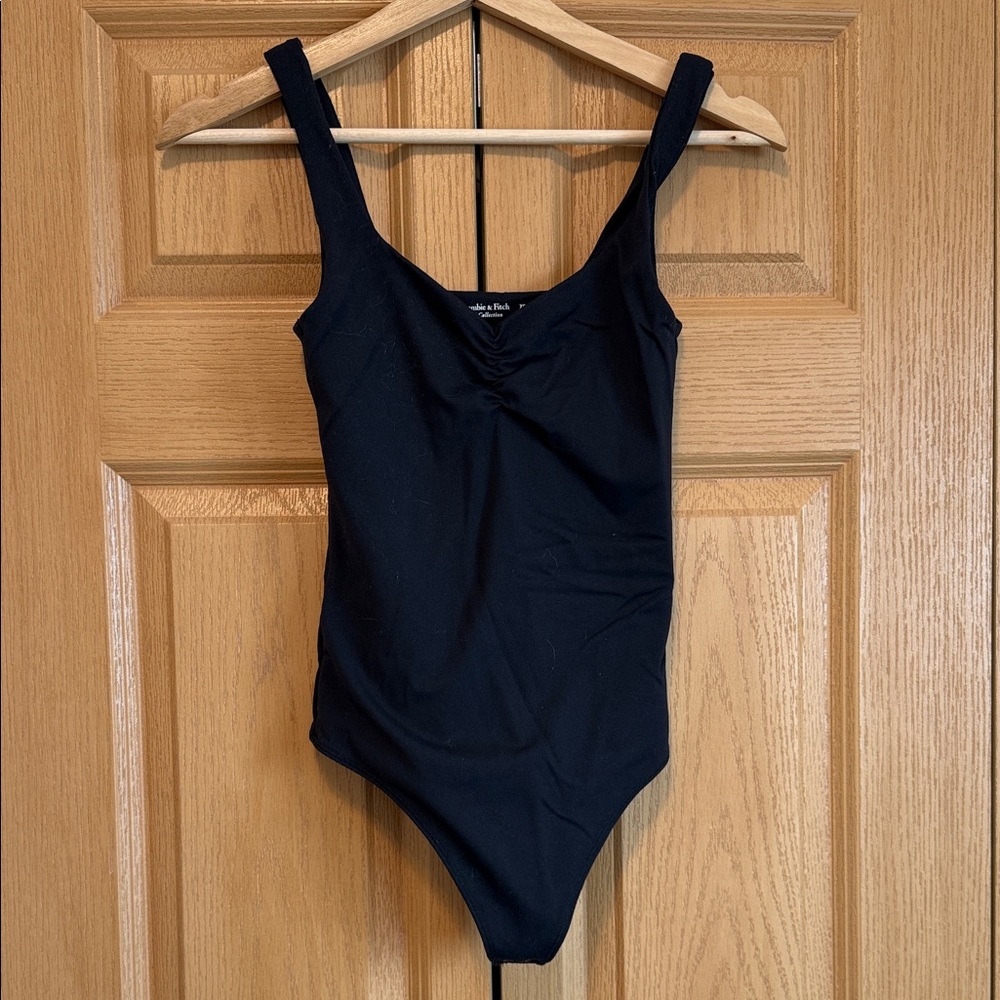 Abercrombie black cinched chest tank bodysuit